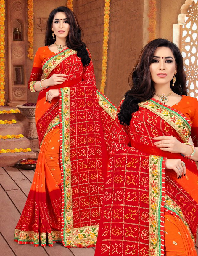 Kum Kum By Jalnidhi Georgette Bandhani Saree Exporters In India